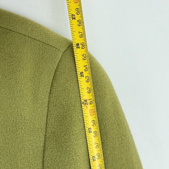 Vintage Olive Green Wool Blend Cropped Jacket Women’s Sz 8 Gold Button Military - Picture 15 of 16